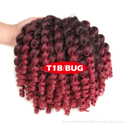 Factory Price Synthetic Hair Twist Braids Marley Afro Bounce Twist Model Jumpy Wand Curl  Crochet Braid